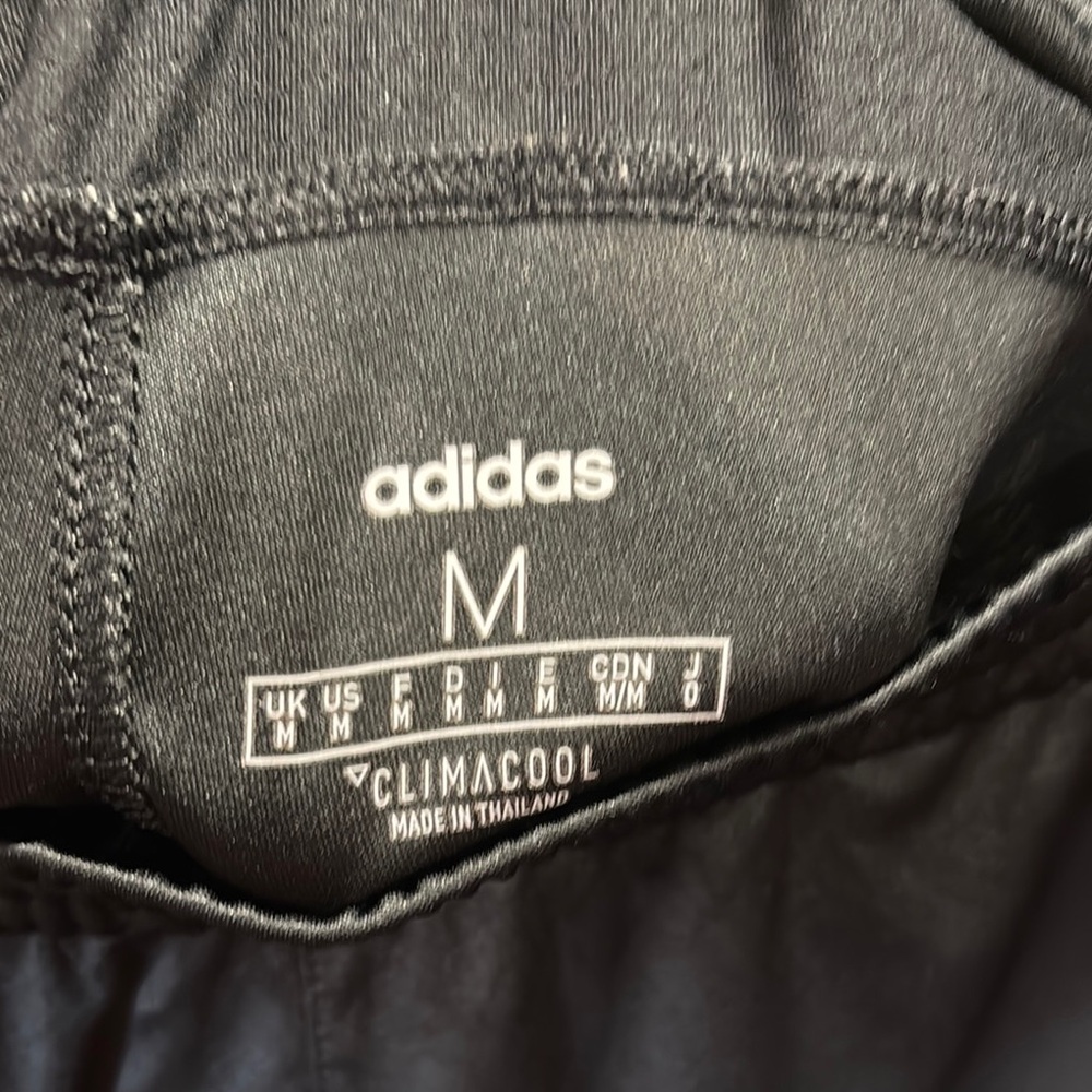 Adidas Black and White Athletic Shorts with Stripes - Picture 2 of 6